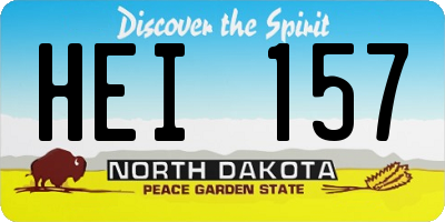 ND license plate HEI157