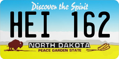ND license plate HEI162