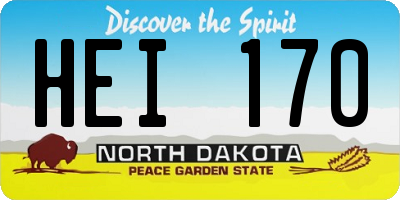 ND license plate HEI170