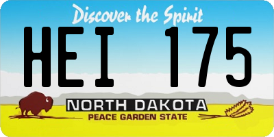ND license plate HEI175