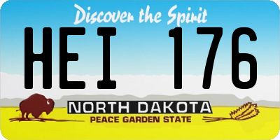 ND license plate HEI176