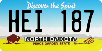 ND license plate HEI187