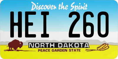 ND license plate HEI260