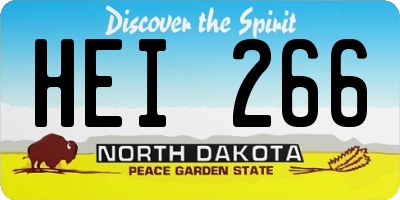 ND license plate HEI266