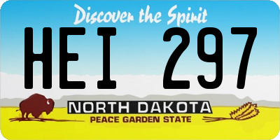 ND license plate HEI297