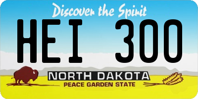 ND license plate HEI300