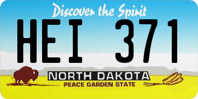 ND license plate HEI371