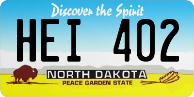 ND license plate HEI402