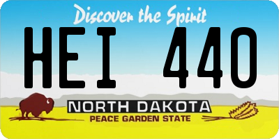 ND license plate HEI440