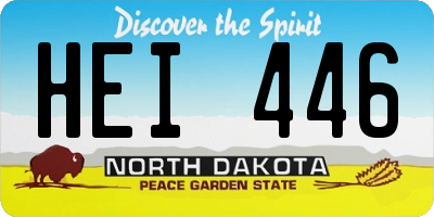 ND license plate HEI446