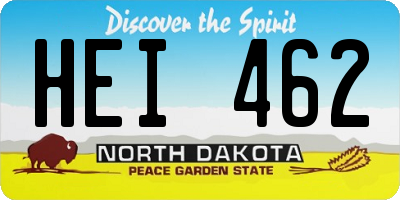 ND license plate HEI462