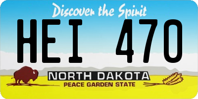 ND license plate HEI470