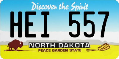 ND license plate HEI557