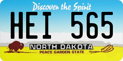 ND license plate HEI565