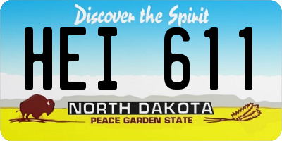 ND license plate HEI611