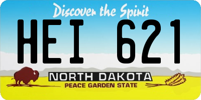 ND license plate HEI621