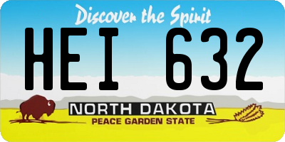 ND license plate HEI632