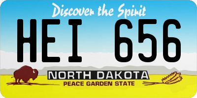 ND license plate HEI656
