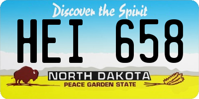 ND license plate HEI658