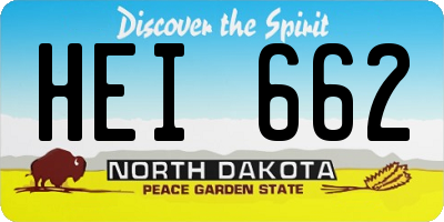 ND license plate HEI662