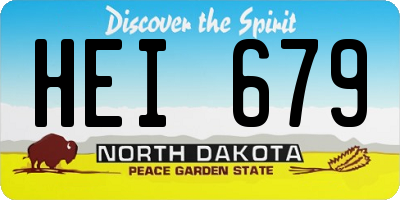 ND license plate HEI679