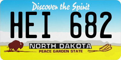 ND license plate HEI682