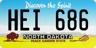 ND license plate HEI686