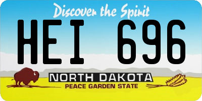 ND license plate HEI696