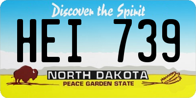 ND license plate HEI739