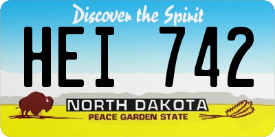 ND license plate HEI742