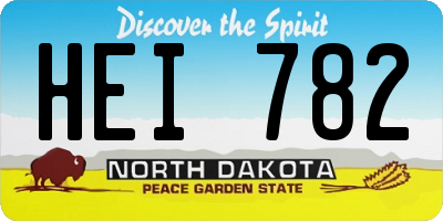 ND license plate HEI782
