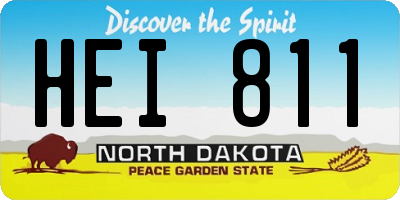 ND license plate HEI811