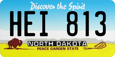 ND license plate HEI813