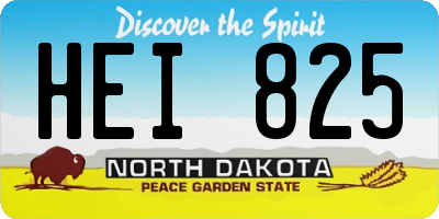 ND license plate HEI825