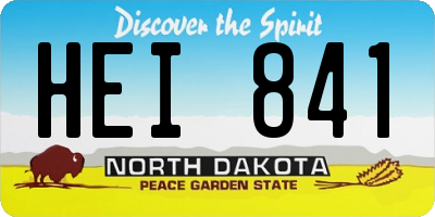 ND license plate HEI841