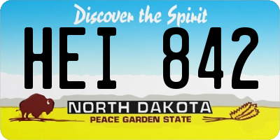 ND license plate HEI842