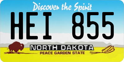 ND license plate HEI855