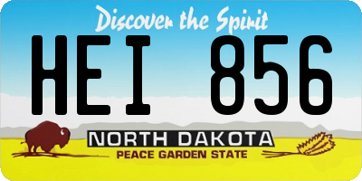 ND license plate HEI856