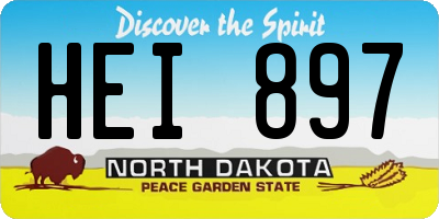 ND license plate HEI897