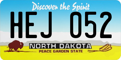 ND license plate HEJ052