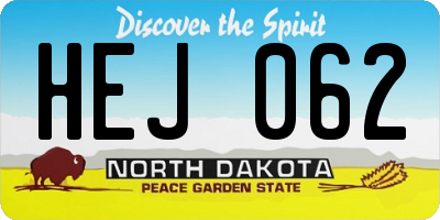 ND license plate HEJ062