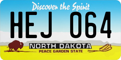 ND license plate HEJ064