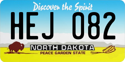 ND license plate HEJ082