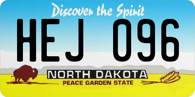 ND license plate HEJ096