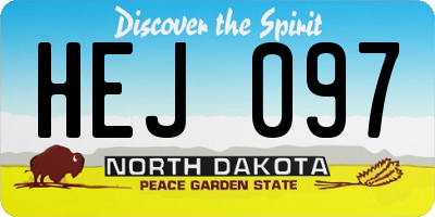 ND license plate HEJ097