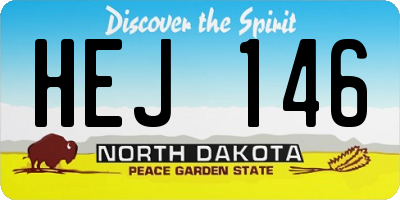 ND license plate HEJ146