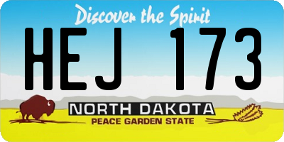 ND license plate HEJ173