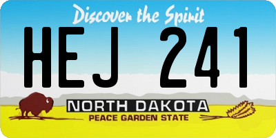 ND license plate HEJ241