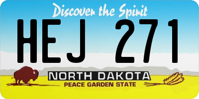 ND license plate HEJ271