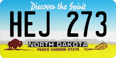 ND license plate HEJ273